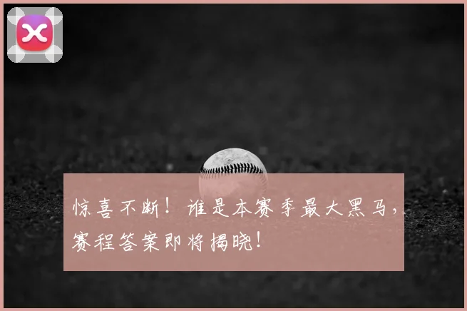 惊喜不断!谁是本赛季最大黑马,赛程答案即将揭晓!